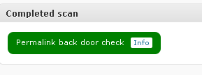 screenshot of AntiVirus WordPress Plugin backdoor check