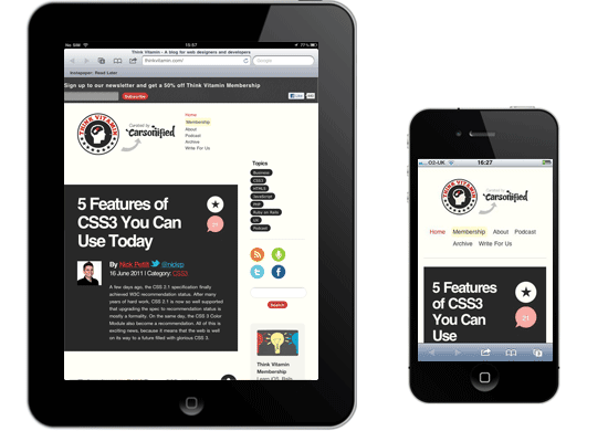 thinkvit-mobile Think Vitamin mobile versions