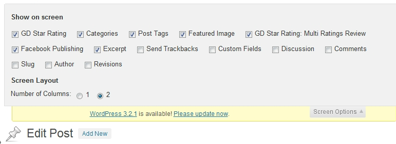 screen-options Post image