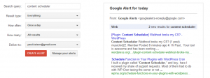 Better Support-Google Alerts Setup and Preview Window