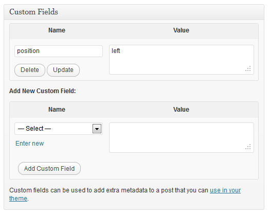 Information Architecture - Default, cumbersome custom fields interface for posts