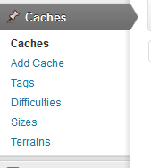 Information Architecture - Custom "Cache" type panel in WordPress dashboard