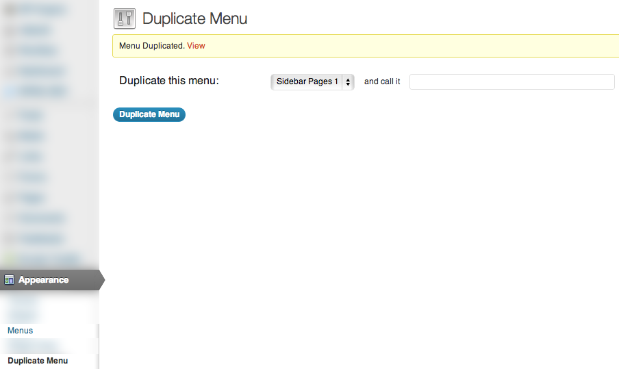 4 - The Selected Menu has been Duplicated