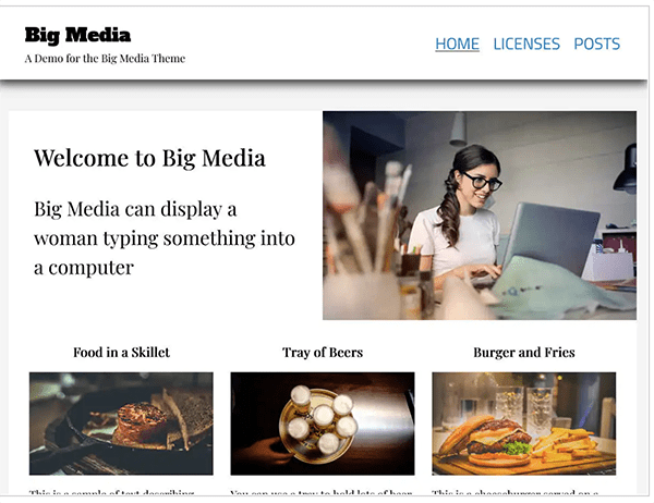 big media header.