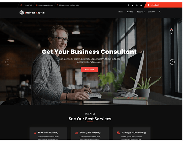 Business capital header.