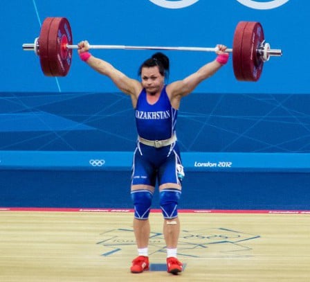 Photo of female Olympic weightlifter