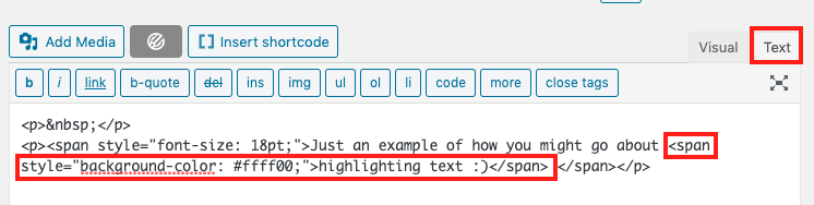 Add a simple shortcode to highlight your inline text in WordPress