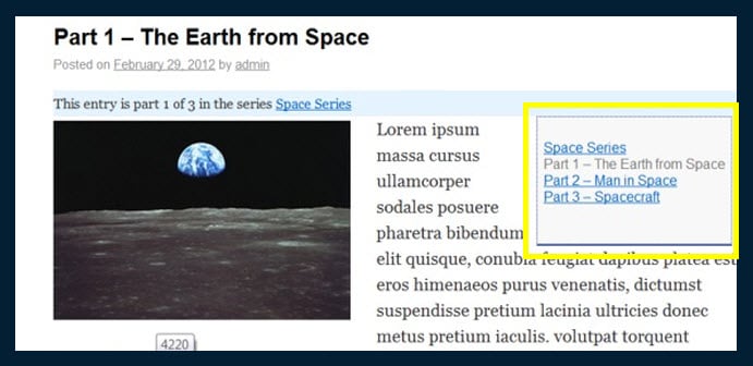 Example of connected posts.