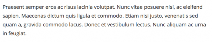 Screengrab of loreum ipsum text that spans the entire width