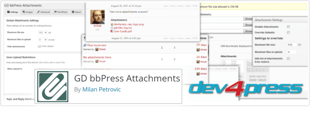 GD bbpress attachments plugin banner
