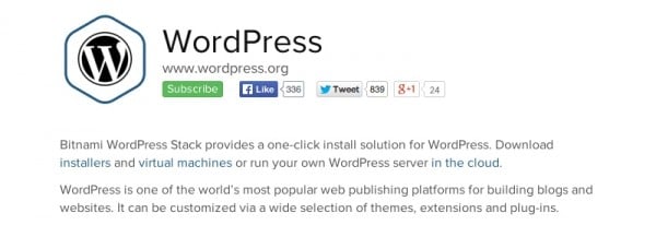 Bitnami WordPress Stack