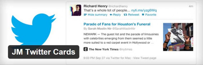 The JM Twitter Cards plugin