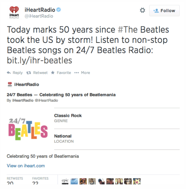 An example Twitter Product Card