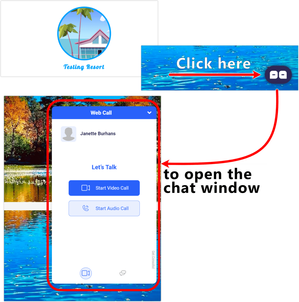 consolto homepage widget (closed & open)