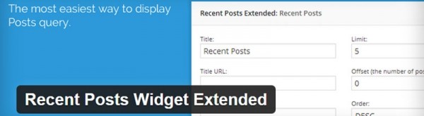Recent Posts Widget Extended