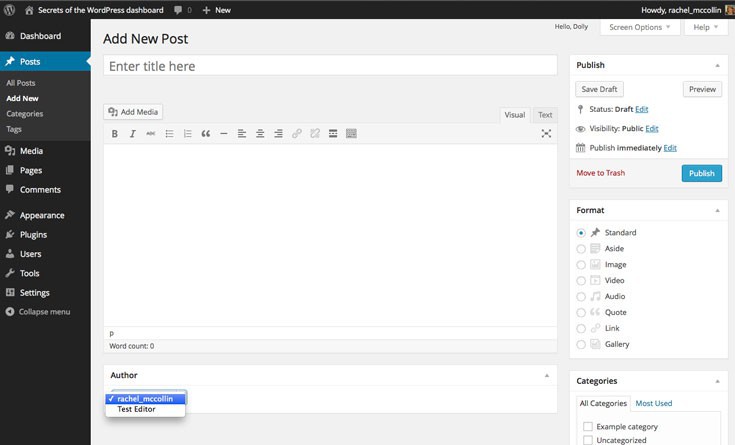 Changing the post author