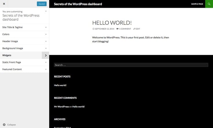 The WordPress Theme Customizer