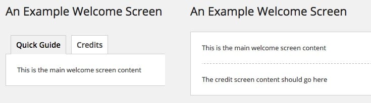JS and No JS welcome screen