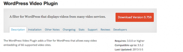 WordPress Video Plugin image