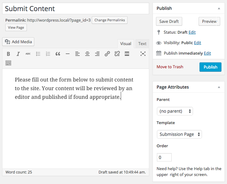 Page Template