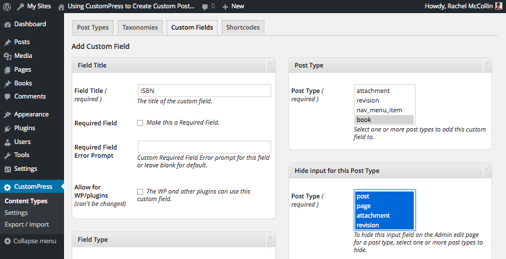 Adding a Custom Filed - part 1