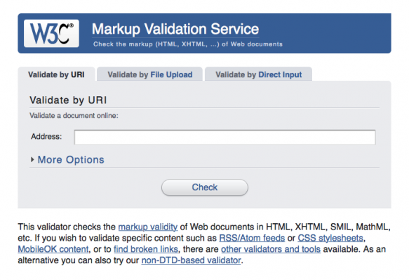 Check that your code is standards-compliant with the W3C validator