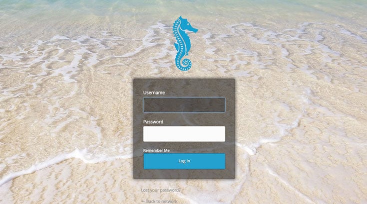 WordPress custom login page.