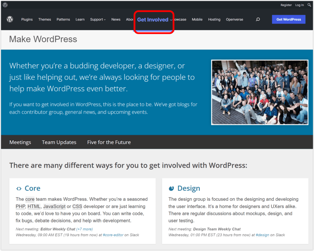 WordPress Get Involved