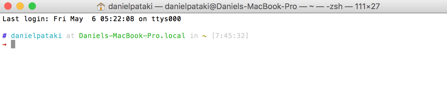 Terminal in OSX