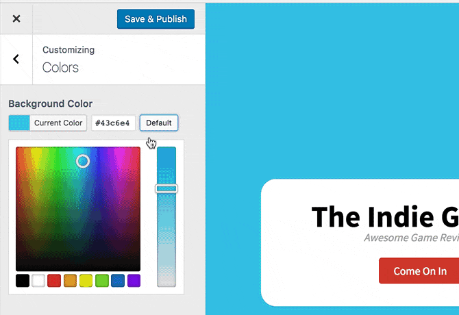 Live Preview Color Change