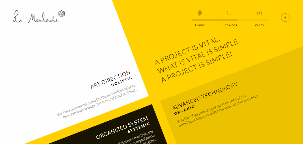 Creative studio La Moulade's website.