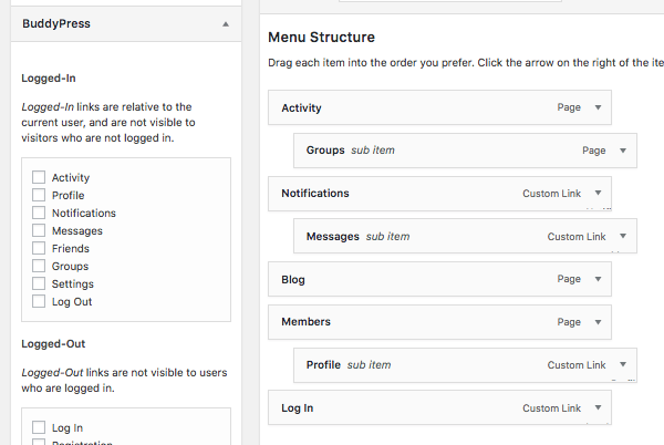 Creating a menu in WordPress