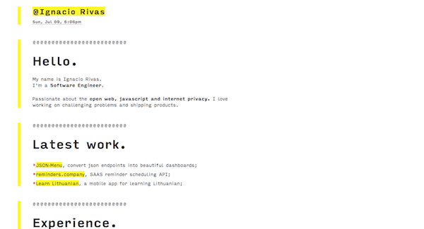 Brutalist Web Design - Ignacio Rivas