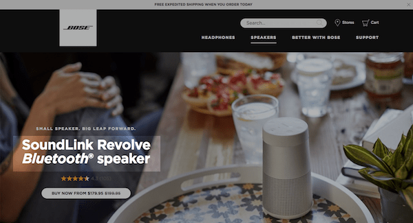 Bose eCommerce Product Page