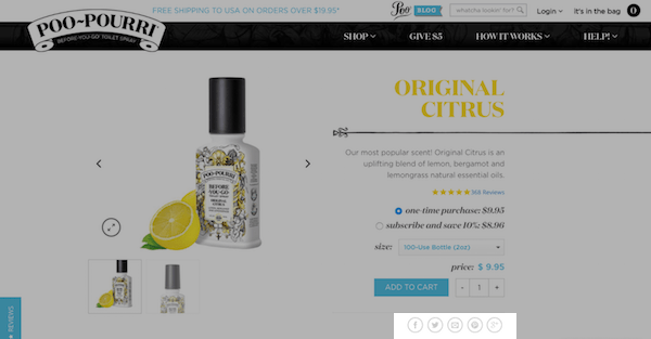 Poo-Pourri eCommerce Product Page