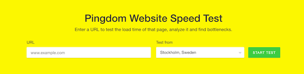 Pingdom Website Speed Test