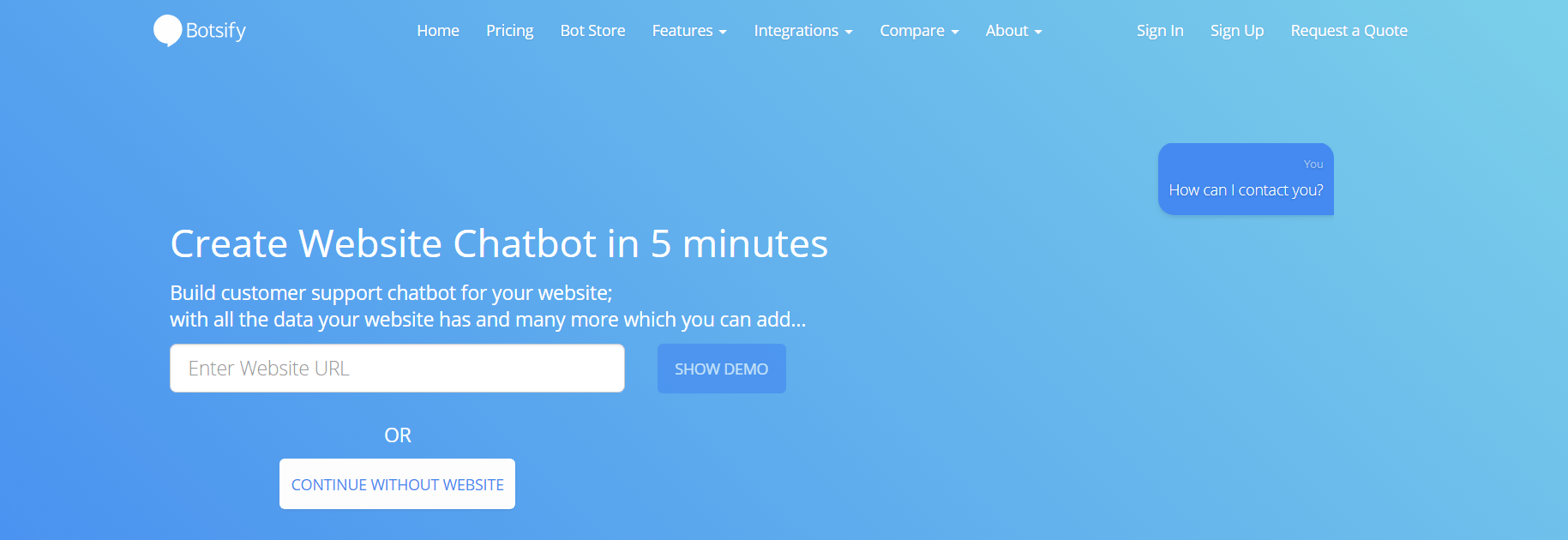 facebook messenger marketing - botsify landing page
