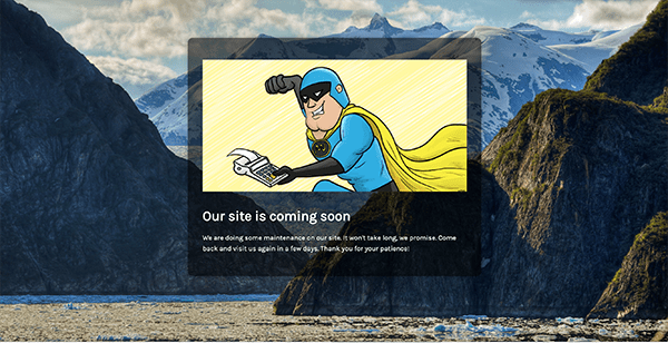 Minimal Coming Soon live preview.