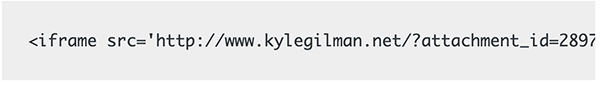 Video Embed & Thumbnail Generator short code.