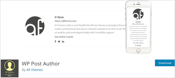 WP Post Author plugin.
