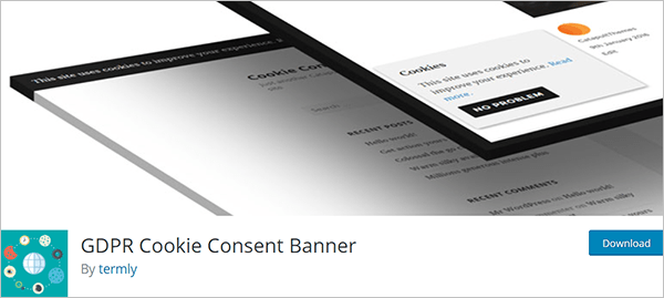 GDPR Cookie Consent Banner