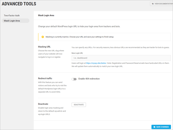 Defender - Advanced Tools screen.