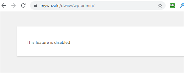 Masked WordPress wp-admin page.